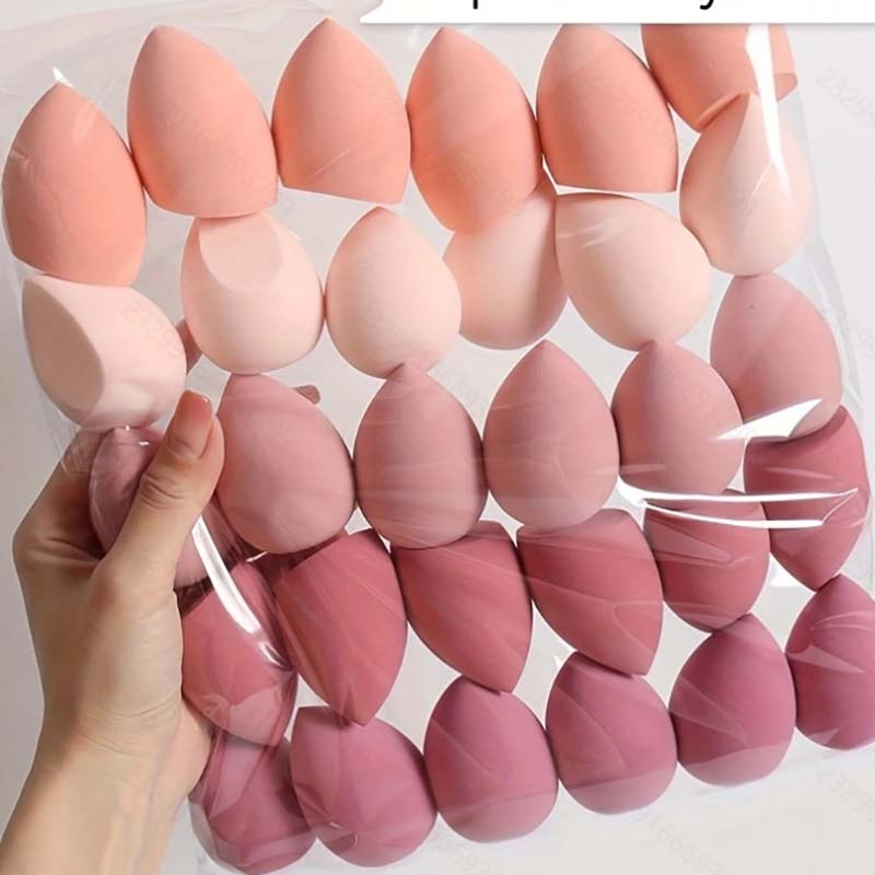 20/30 PCS Non-Latex Makeup Sponge Set Ultra-Soft Blending Beauty Egg, Foundation Sponge for Liquid Powder Dry Wet Use