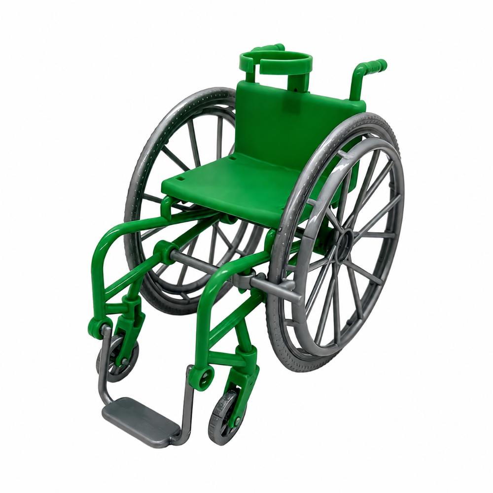 1/6 Scale Miniature Wheelchair Toy Safe Plastic Material Rehabilitation Style Doll Wheelchair Accessory Realistic Design
