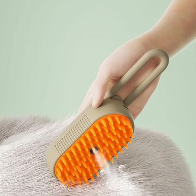 Uppladdningsbar Ångkattpälsvårdsborste Steamy för att Ta Bort Lös Päls 3 i 1 Elektrisk Självrengörande Spray Hundborste Massage Husdjurskammar