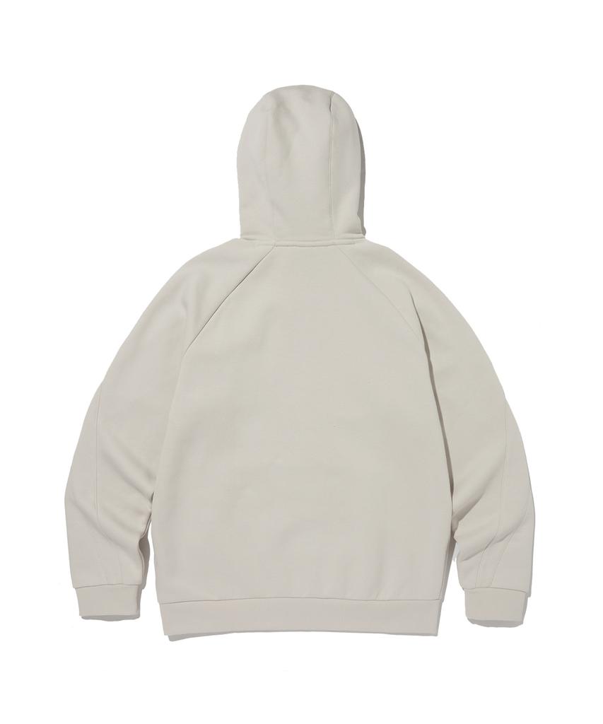 Paneld Fleece Hoodie - Beige