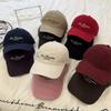 American Simple Letter Embroidered Baseball Cap Women's Autumn New Soft Top Versatile Face Cap Couple Hat