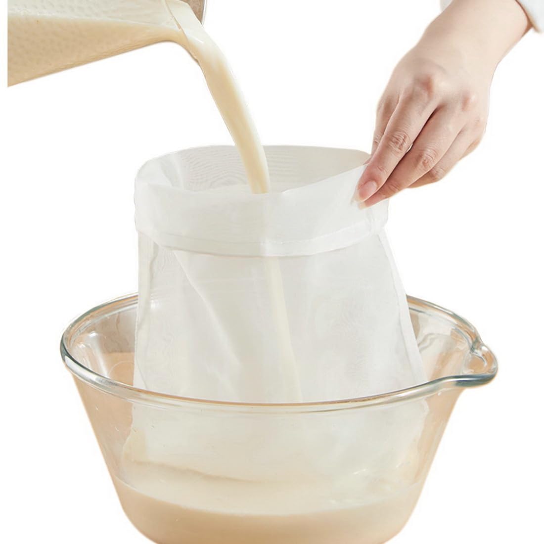 

Heat-resistant mesh strainer bag, pack of 2, 300#, size 2535cm, 300# mesh, extra-fine mesh, suitable for filtering honey, coffee, juice, soy milk,