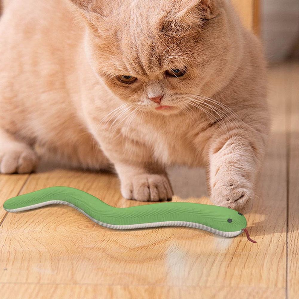 Cat Toy Snake 1pc Crinkle Sound Toy Soft Linen Interactive Kitten Exercise Kicking Toy Suitable for Indoor Cats Suitable