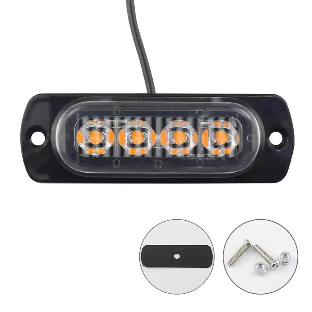 Lampa de avertizare LED ieftină Bară luminoasă de grilă Camion Mașină Lampă girofar Chihlimbar Semnalizare rutieră 12V - 24V lumină LED auto