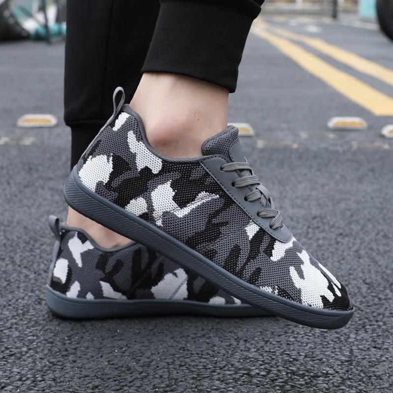 Camouflage Mesh Casual Sneakers Wide Toe Knitted Gym Training Sports Shoes Barefoot Walking Flats Shoes