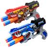 4-S Shark Graffiti Toy Blaster Set with Target EVA Soft Foam Darts Wrist Strap Interactive Shooting Game for Kids Boys Gift