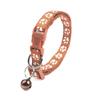 Fashion cute bell pet collar Teddy Pomeranian dog cartoon footprints collar