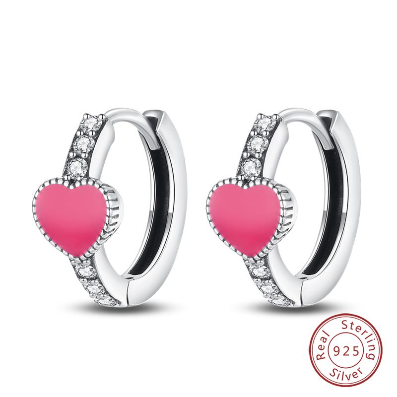 Hot 925 Sterling Silver Earrings Charm Simple Shining Lotus Zircon Wedding Women Jewelry Gift