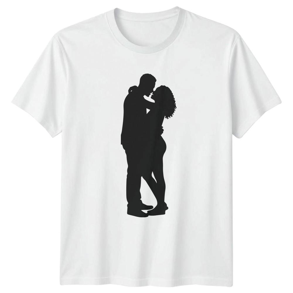 RoUnisextic Couple Silhouette Unisex Graphic Tee S