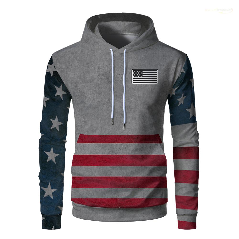 

Винтажные толстовки с принтом американского флага, буквы национального флага США, звезды и полосы, толстовка с капюшоном, уличные свободные женские пуловеры в стиле хип-хоп 4XL