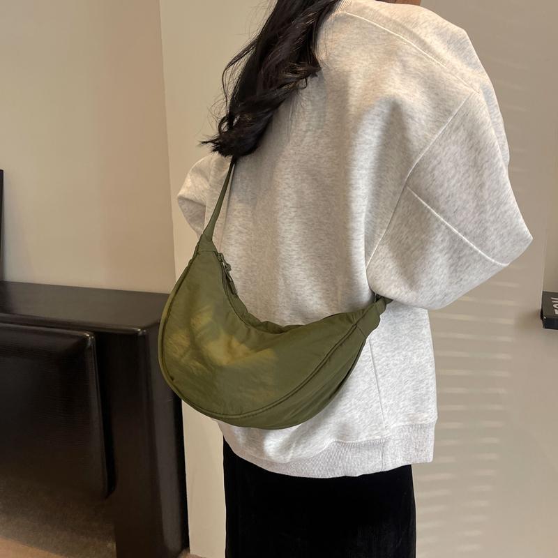 Small Bag Women's Simple All-Match Satchel Shoulder Bag Crossbody Dumpling Bag for Travel