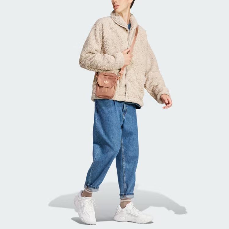 Adidas Originals Adventure Polar Fleece Long Sleeve Jacket Men Outerwear Beige IL5169