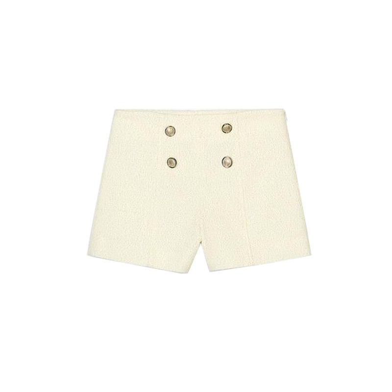 

Женская одежда Текстура Блейзеры с коротким рукавом 3392100 Золотая отделка Ряд пуговиц Текстура Повседневные шорты 3586100 Yellow shorts L