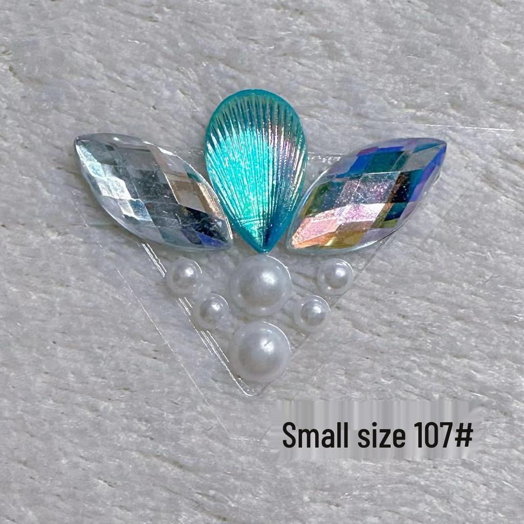 Children's Floral Face Stickers with Crystal Diamonds & Tassels for Ancient Style Makeup