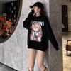 Women's American Cartoon Oversized Sweatshirt - Autumn Winter 2024 Korean Style, High-End, Round Neck.
