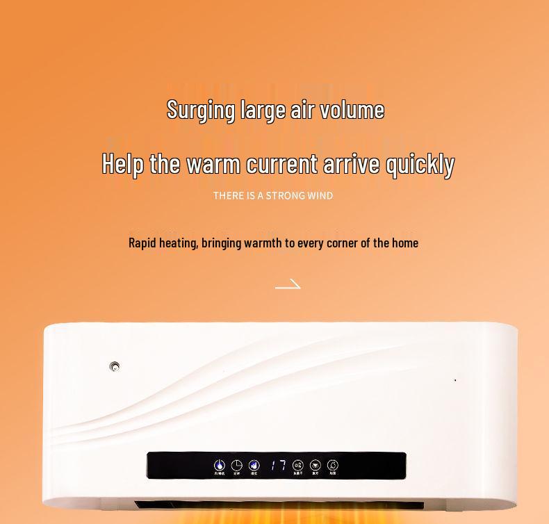 Wall-Mounted Fast Heater & Humidifier for Home and Bathroom - Dual Use for Wet & Dry