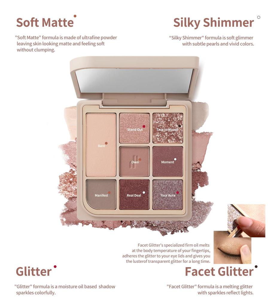 [Heart Percent] Dotted Mood Kids Palette 01. Rose Facet / Heart Percent