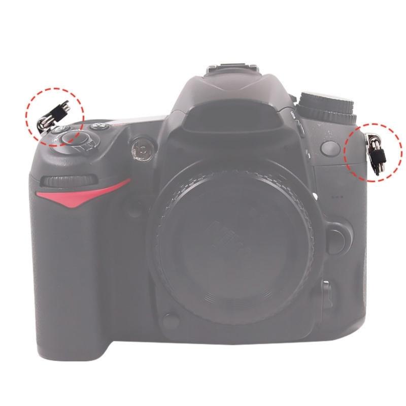1 pár očka na fotoaparát kroužky popruhy na fotoaparát trojúhelníčky dělené kroužky háček pro popruhy fotoaparátu převodní kroužky kovové spojovací přezky