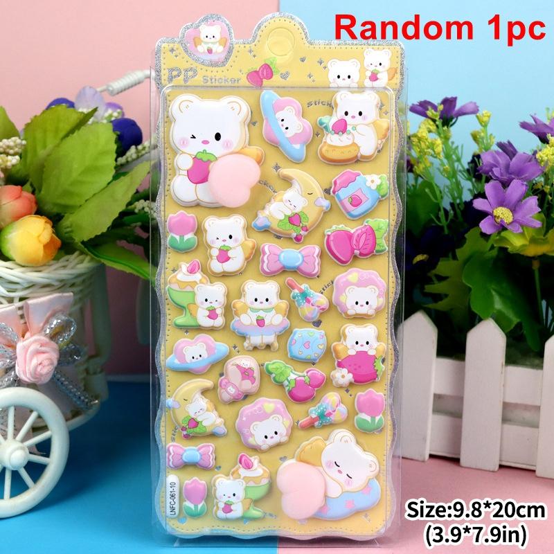 3D Cute Animal Butt Stickers Plush Pinched Happy Buttocks Sticker Stress Ease Puffy Sticker For Diy Scrapbook Phone Case Decal