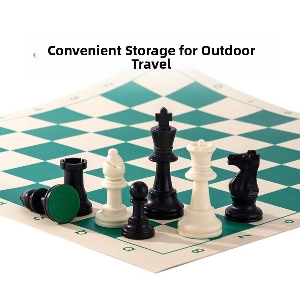 Folding Board Medieval Chess Set 36/42/51cm Chessboard Travel Chess Pieces Set for Outdoor
