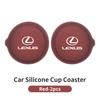 Car Silicone Coaster Water Cup Mat Console Drink Pad Accessories For Lexus UX250h RX450h CT200h RX400h NX300h RX350 RX300 GX470 YK4