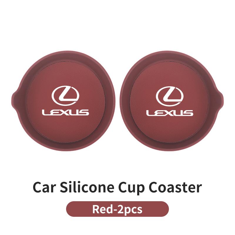 Car Silicone Coaster Water Cup Mat Console Drink Pad Accessories For Lexus UX250h RX450h CT200h RX400h NX300h RX350 RX300 GX470 YK4