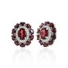 2026, 925 Sterling Silver Ring Earrings Pendant Necklace Natural Garnet January Birthstone Jewelry Set for Women's Banquet Gifts