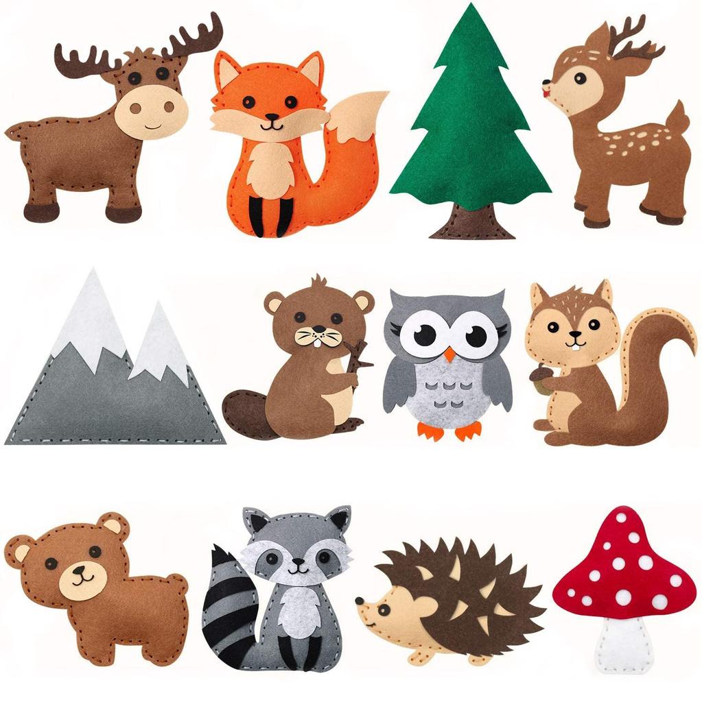 Christmas Sewing Kit Animal Sewing Craft Kit Farm Animal Toy DIY Crafting Sewing Set Educational Craft Set For Children Gifts
