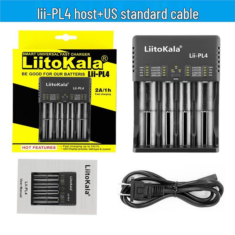 Dual-Slot Charger for 18650/26650 Lithium, AA/AAA Ni-MH, & 3.2V LiFePO4 Batteries