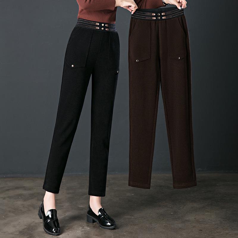 No. 121 Autumn/Winter European Women's High Waist Cotton Casual Loose Pants