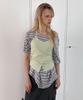 HERETIC Button Stripe Strap Halter Top / Lemon