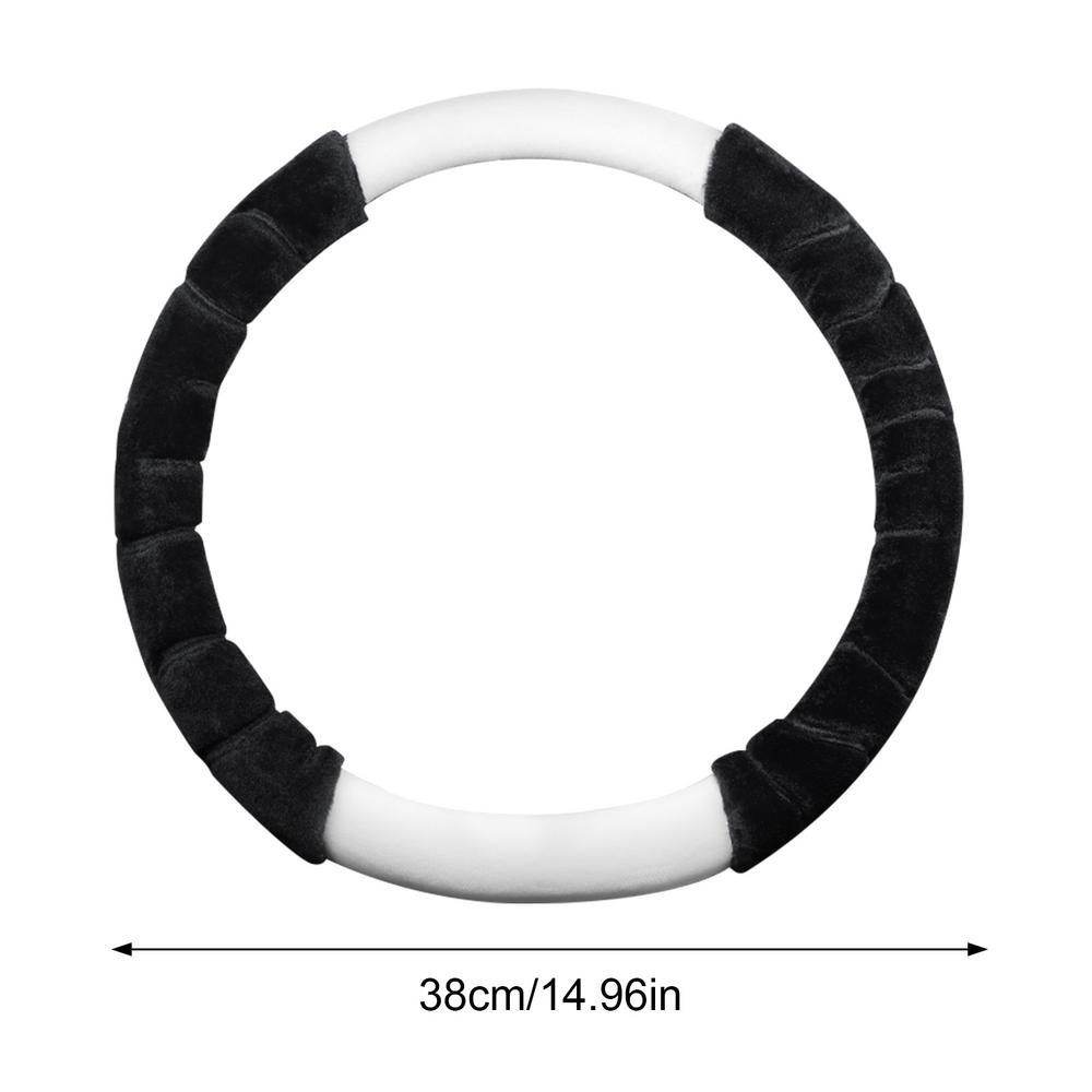 Car Wheel Cover For Women Plush Soft Steering Wheel Cover Car Accessories Car Decoration 38cm/14.96inch Anti-Slip Car Interior