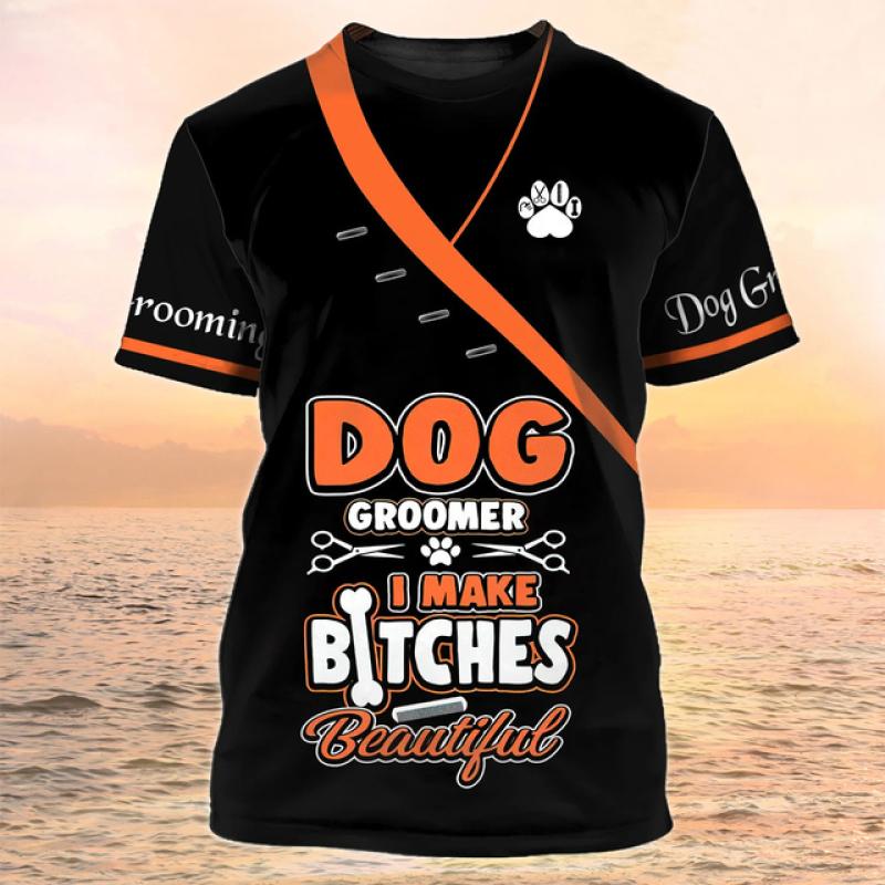 Tričko s krátkým rukávem pro štěňata, unisex, módní uniforma, letní šaty s výstřihem do O-neck, dámské tričko s krátkým rukávem ve velikosti Harajuku