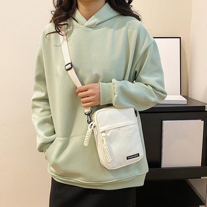 Multi-functional Canvas Crossbody Bag Women's Bag Fashionable Messenger Bag Student Mini Casual Sports Shoulder Bag