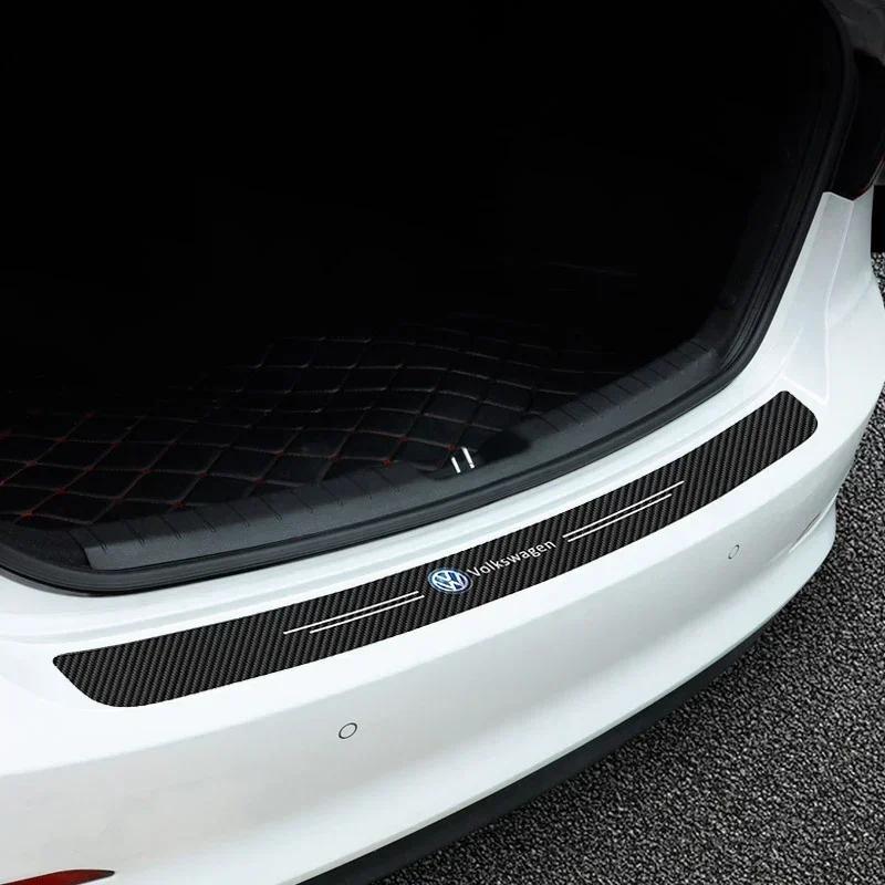 Hijk1 Car Door Sill Plate Sticker Anti-scratch Strip Trunk Protection Decals for VW Polo Golf Passat Touran Bora Beetle Jetta Tiguan