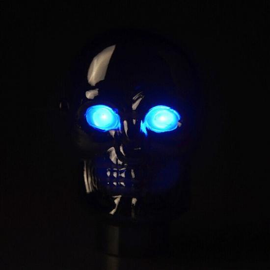 Blue LED Skull Head Gear Car Shift Knob Shifter Lever MT Manual Transmission
