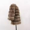 Seven-section splicing jacket women's new autumn and winter clothing temperament fashionable artificial fur imitation fox hair thermal coat
