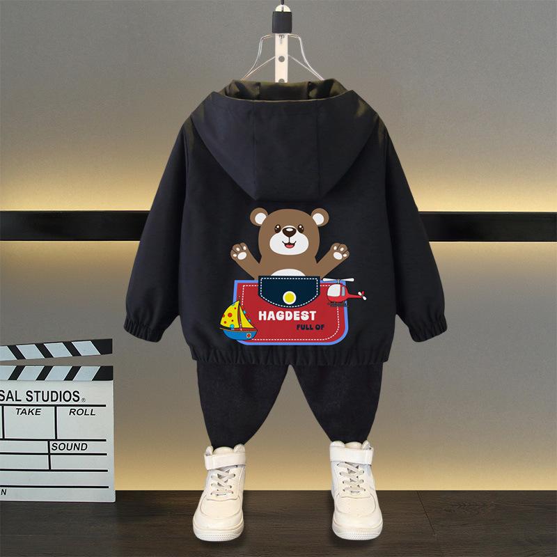 Jacke Kinder Outdoor Jungen und Mädchen Jacke Frühling Ball Dünner Abschnitt der Mittel- und Großkinder Locker Lässig Kapuze Rushing Mantel