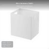 Japanese Storage Bin, Stackable Plastic Organizer Box, Bookshelf Basket White Large