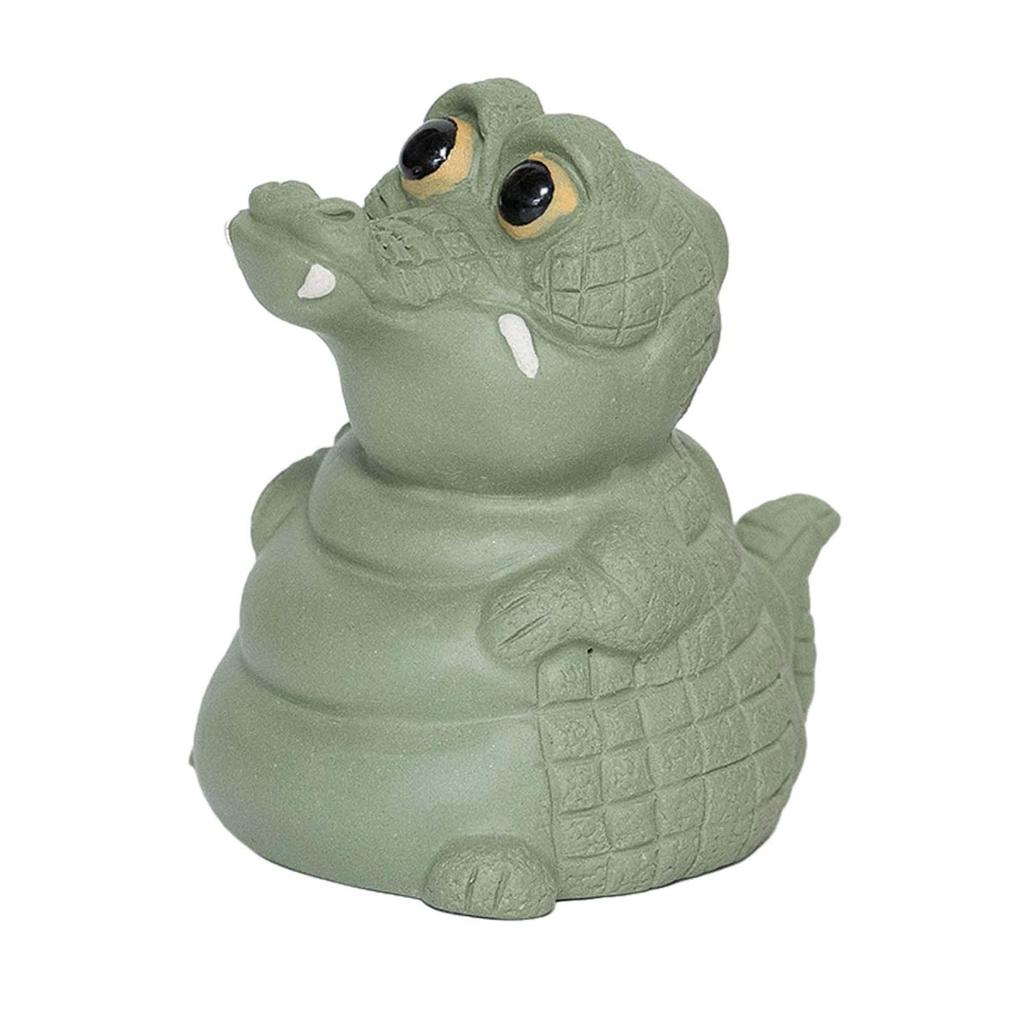 Crocodile Figurine Statue Tea Pet Sculpture Collectible Desktop Ornament Animal