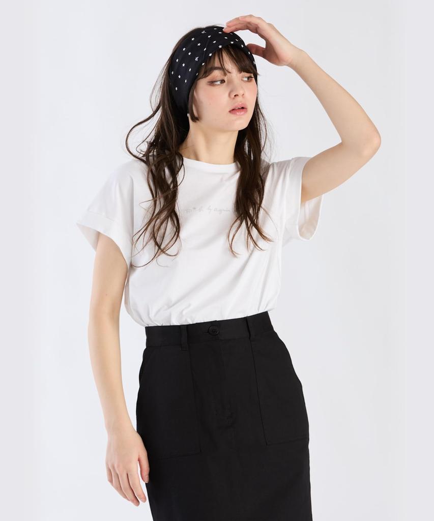 Agnes Macaron Logo Size 38 White B. T-Shirt, Women's, (M),