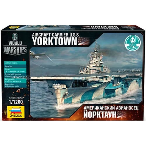 

Zvezda 1/1200 US Navy Aircraft Carrier Yorktown Plastic Model Kit ZV9203