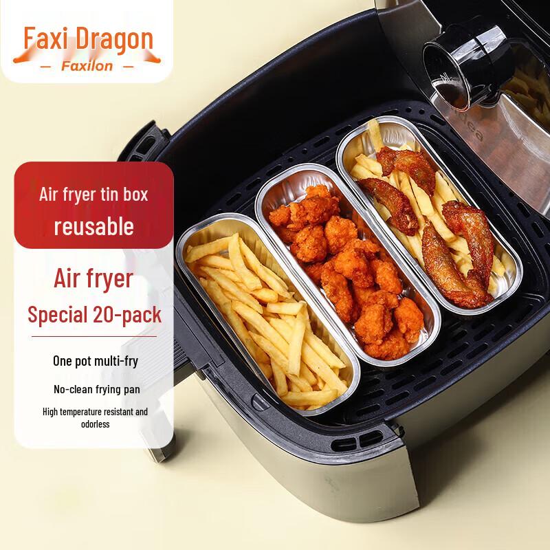 Faxilon Reusable Air Fryer Aluminum Foil Baking Cups