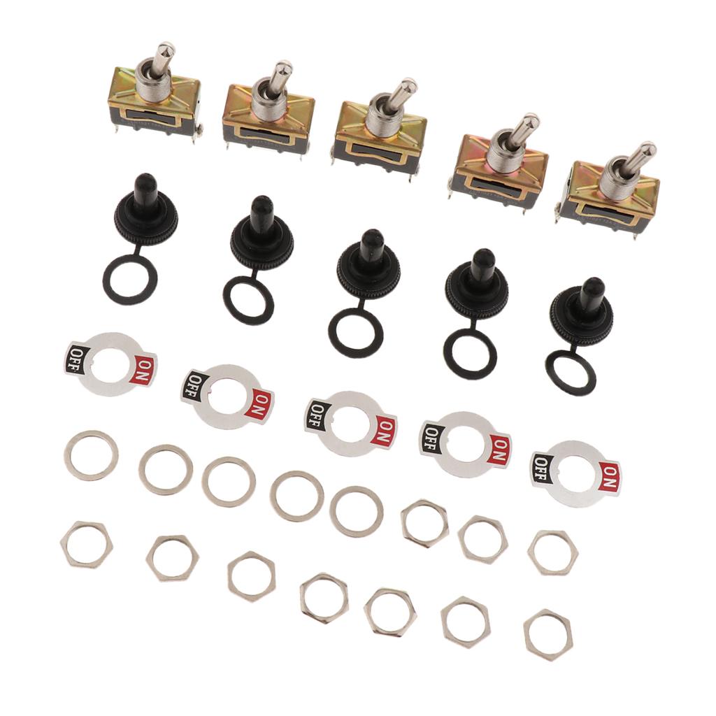 8-Pack White 12V On/Off Rocker Switches – SPST 2-Pin, Small 10x15mm Size For Tight Spots