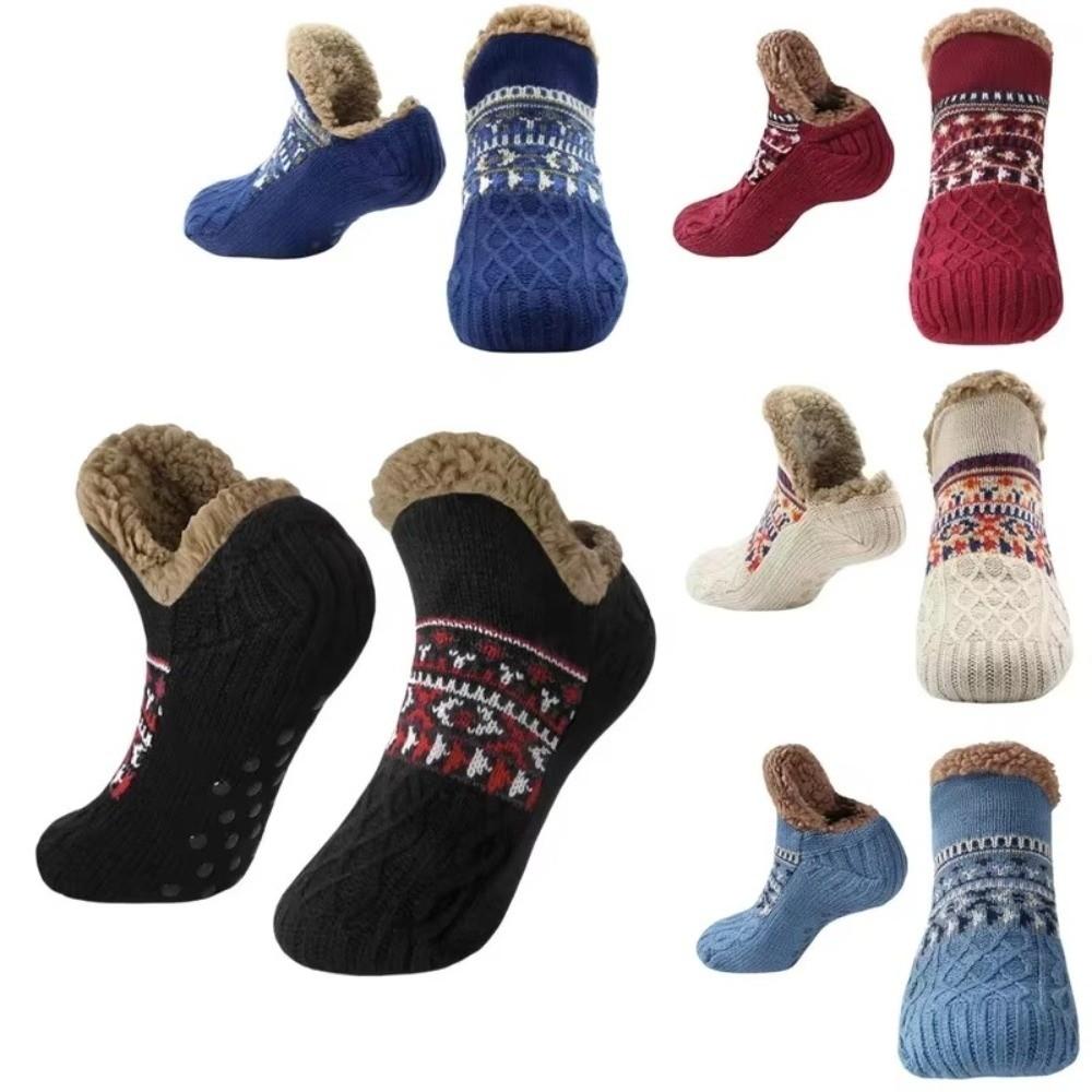 Colorful Floor Socks Non Slip Grip Sleeping Socks Useful Thermal Slipper Socks  Home Wear