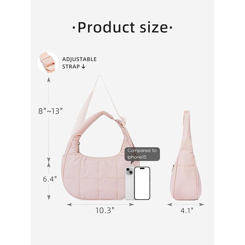 New Fashion Ladies Small Down Bag Shoulder Bag Nylon Shoulder Wallet and Handbag Strap Adjustable Shoulder Strap