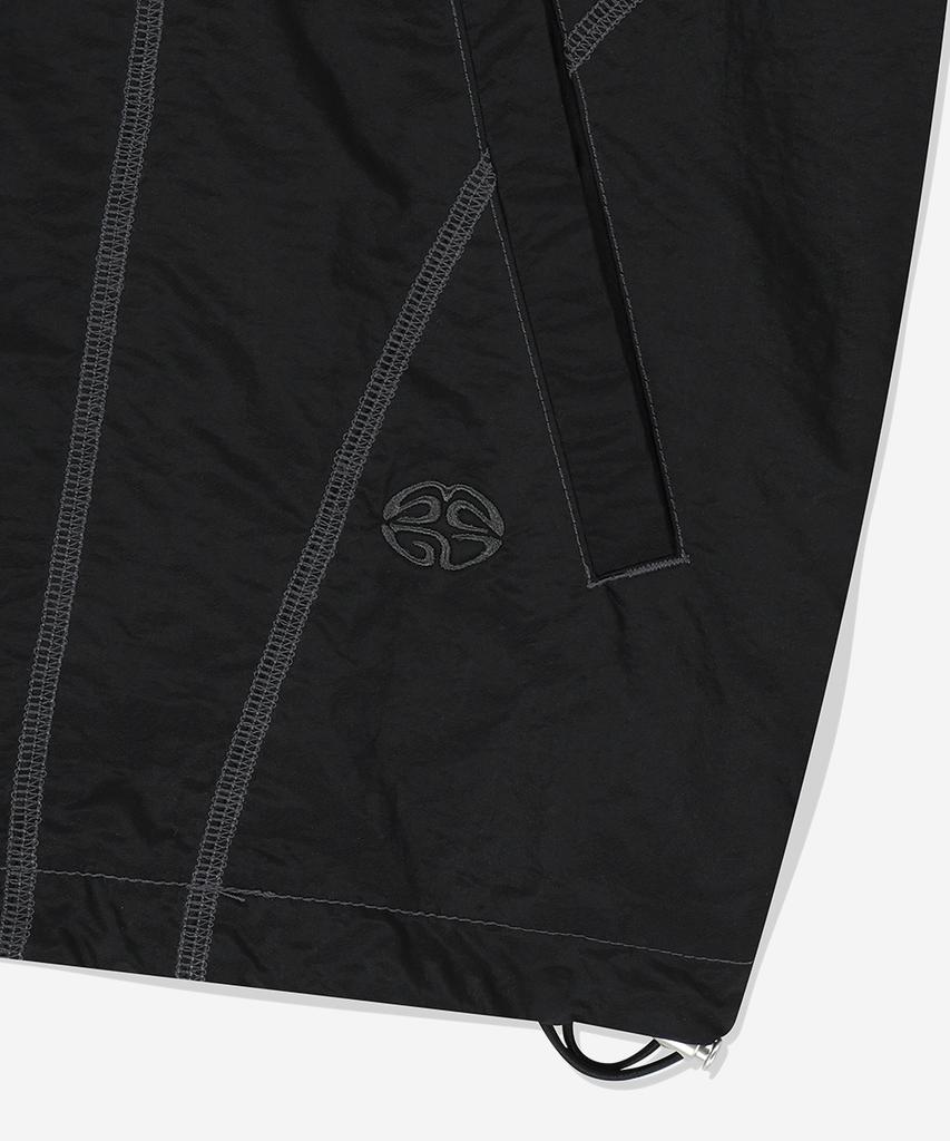 Mahagrid Cover Stitch Nylon Track Jacket Black(Mg2Fsmj247A)