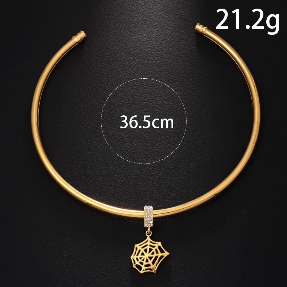 

Butterfly Pendant Collar Simple Rhinestone Insect Collar Spider Web Necklace Versatile Jewelry Necklace Gold Plated