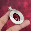 Roter Granat Edelstein Schmuck, 925 Sterling Silber Schmuck, handgemachter wunderschöner Anhänger als Jubiläumsgeschenk