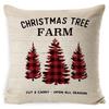 Christmas Pillowcase Gray and White Plaid Office Lumbar Support Home Bedside Cushion Car Neck Cushion